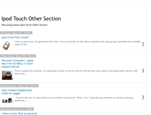 Tablet Screenshot of ipod-touch-other-section.blogspot.com