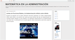 Desktop Screenshot of matematicayadministracion.blogspot.com