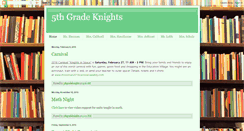 Desktop Screenshot of 5thgradeknights.blogspot.com