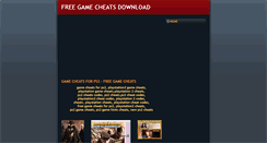 Desktop Screenshot of freegamecheatsdownload.blogspot.com