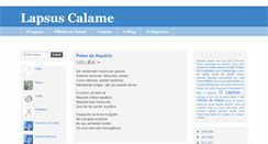 Desktop Screenshot of lapsuscalame.blogspot.com