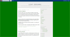 Desktop Screenshot of leafdreams.blogspot.com