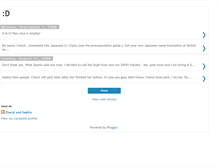 Tablet Screenshot of cheryl-x-sophia.blogspot.com