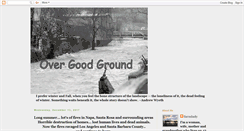 Desktop Screenshot of overgoodground.blogspot.com