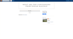 Desktop Screenshot of indianrailwayconcessions.blogspot.com