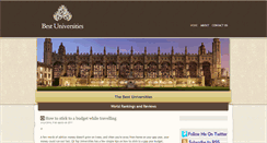 Desktop Screenshot of bestuniversitiesreviews.blogspot.com