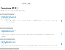 Tablet Screenshot of occasionalutility.blogspot.com
