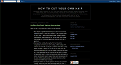Desktop Screenshot of cuttingyourownhair.blogspot.com