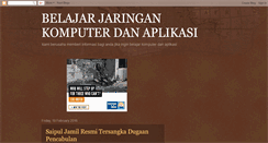 Desktop Screenshot of belajarjaringankomputerdanaplikasi.blogspot.com
