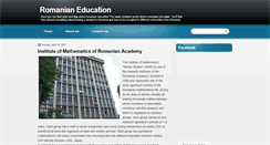 Desktop Screenshot of educationinromania.blogspot.com