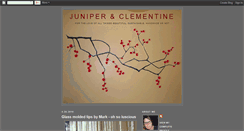 Desktop Screenshot of juniperandclementine.blogspot.com