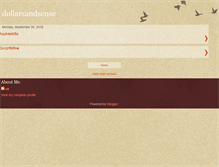 Tablet Screenshot of dollarzandsense.blogspot.com