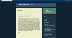Desktop Screenshot of joeysbooklist2006.blogspot.com