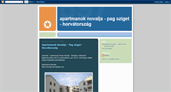 Desktop Screenshot of apartmanok-novalja-pag-sziget.blogspot.com