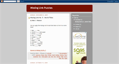 Desktop Screenshot of missinglinkpuzzles.blogspot.com