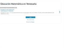 Tablet Screenshot of edumatenvenezuela.blogspot.com