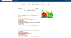 Desktop Screenshot of bioinforesource.blogspot.com