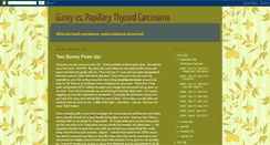 Desktop Screenshot of ginnyvspapilliarythyroidcarcinoma.blogspot.com