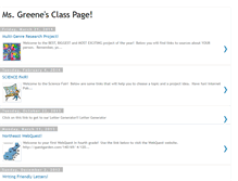 Tablet Screenshot of msgreenesclasspage.blogspot.com