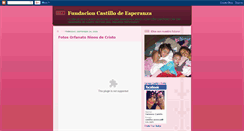 Desktop Screenshot of fundacioncastillodeesperanza.blogspot.com