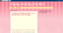 Desktop Screenshot of filipinoweddingchecklist.blogspot.com