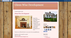 Desktop Screenshot of glennwisedevelopment.blogspot.com