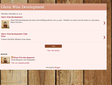 Tablet Screenshot of glennwisedevelopment.blogspot.com