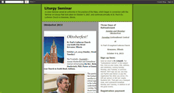 Desktop Screenshot of liturgyseminar.blogspot.com