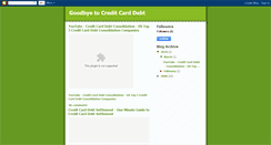 Desktop Screenshot of goodbyetocreditcarddebt.blogspot.com