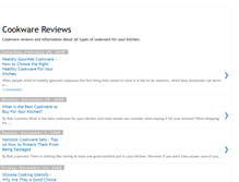 Tablet Screenshot of cookware-reviews.blogspot.com