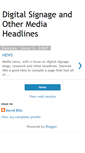 Mobile Screenshot of digitalsignage-news.blogspot.com