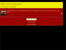 Tablet Screenshot of burnemupkennels.blogspot.com