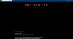 Desktop Screenshot of popular-carz.blogspot.com