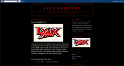 Desktop Screenshot of lynxgridiron.blogspot.com