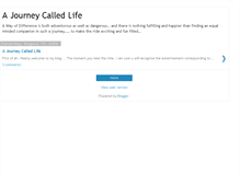 Tablet Screenshot of a-journey-called-life.blogspot.com