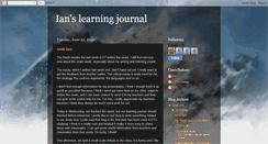 Desktop Screenshot of ianslearningjournal.blogspot.com