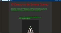 Desktop Screenshot of eldescuidodeselenagomez.blogspot.com