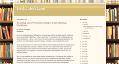 Desktop Screenshot of dedicatedlion.blogspot.com