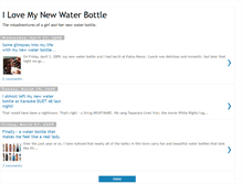 Tablet Screenshot of ilovemynewwaterbottle.blogspot.com