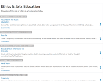 Tablet Screenshot of ethicsandartseducation.blogspot.com