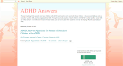 Desktop Screenshot of adhdanswers.blogspot.com