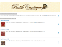 Tablet Screenshot of batikcantique.blogspot.com