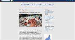 Desktop Screenshot of mothersmilkbank.blogspot.com