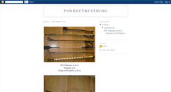 Desktop Screenshot of ponnyutrustning.blogspot.com