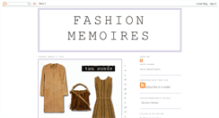 Desktop Screenshot of fashionmemoires.blogspot.com