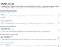 Tablet Screenshot of drumlessons.blogspot.com