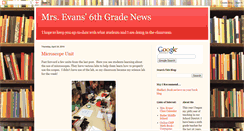 Desktop Screenshot of grade6evansnews.blogspot.com