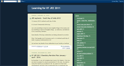 Desktop Screenshot of iit-jee-2011.blogspot.com