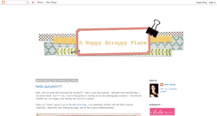 Desktop Screenshot of ahappyscrappyplace.blogspot.com
