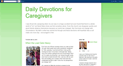 Desktop Screenshot of dailydevotionsforcaregivers.blogspot.com